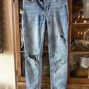 Free People Distressed Denim Boyfriend Jeans